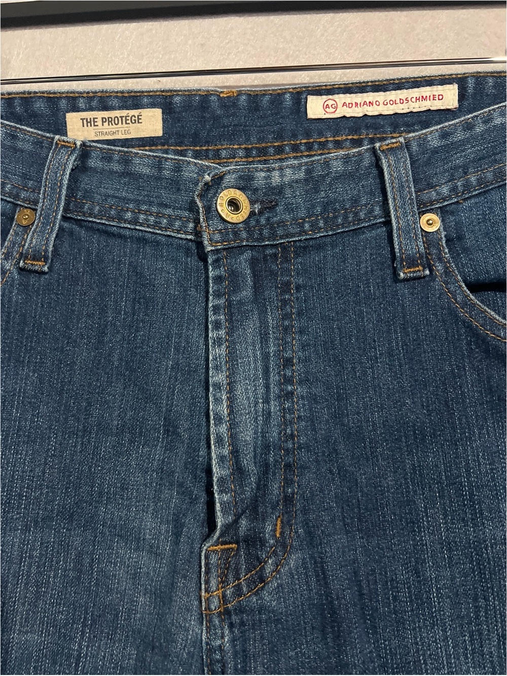 AG Adriano Goldschmied Jeans Men’s 36x33.5 Blue The Protege Straight Leg Denim - Picture 10 of 12
